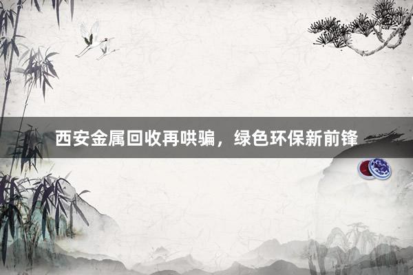 西安金属回收再哄骗，绿色环保新前锋